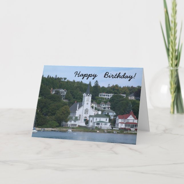 Happy Birthday Mackinaw Island Karte (Vorderseite)