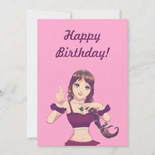 Happy Birthday Mädchen Rosa Party-Einladung Einladung
