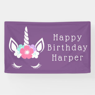 Happy Birthday Magisches Einhorn Banner