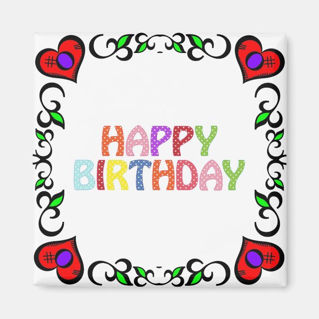 Happy Birthday Magnet (Vorne)