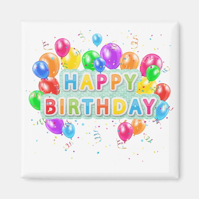 Happy Birthday Magnet (Vorne)