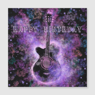 Happy Birthday Magnetic Card Romantic Gitarre Musi Magnetkarte
