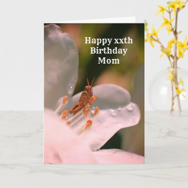 Happy Birthday Mama Azalea Blume Card Karte (Gelbe Blume)