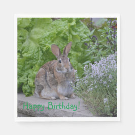 Happy Birthday Mama Bunny Serviette