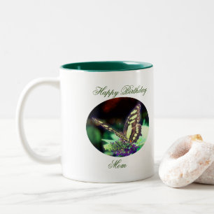 Happy Birthday Mama Butterfly Zweifarbige Tasse