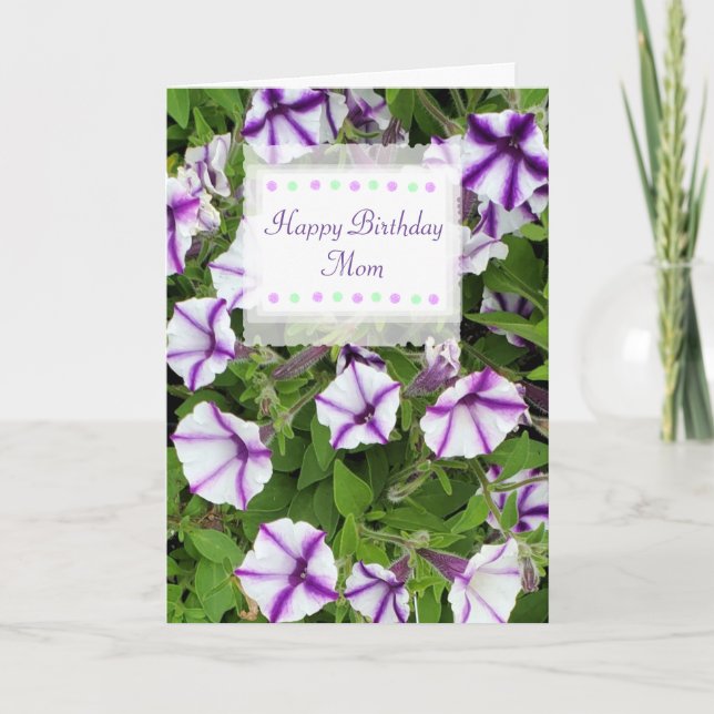 Happy Birthday Mama Custom Card Hübsche Blume Karte (Vorderseite)