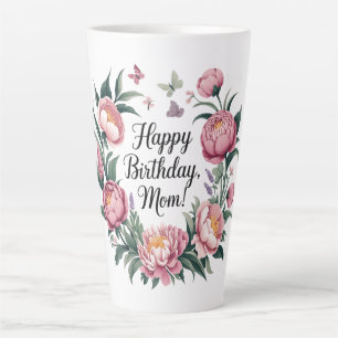 Happy Birthday Mama Floral Design Milchtasse