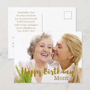 Happy Birthday Mama Foto Card Postkarte