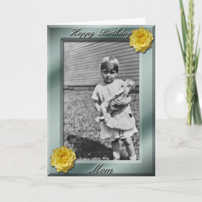 Happy Birthday Mama Foto Card Vorlage (Vorderseite)