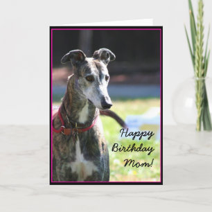 Happy Birthday Mama Greyhound Grußkarte Karte