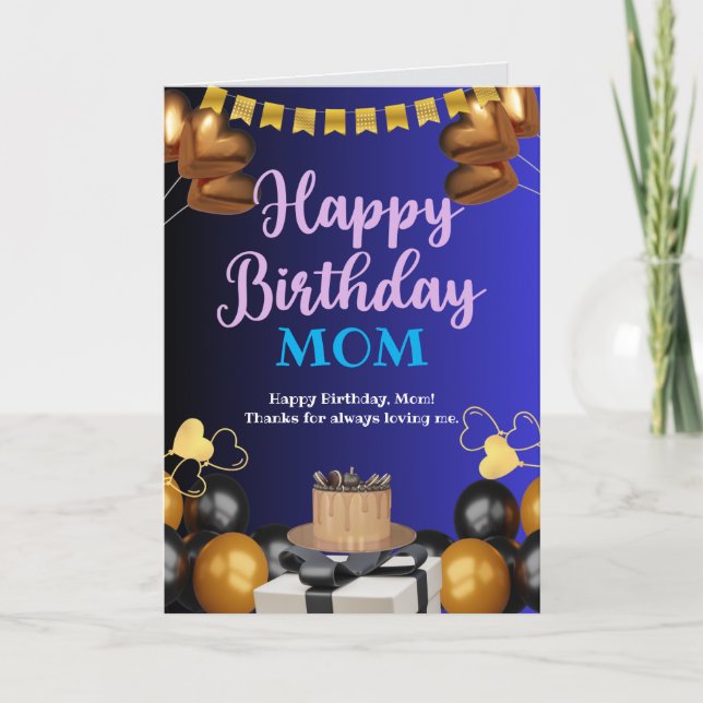 Happy Birthday Mama Karte (Vorderseite)