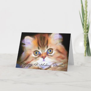 Happy Birthday Mama Kitten Grußkarte Karte