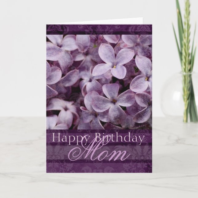 Happy Birthday Mama Lilacs Card Karte (Vorderseite)