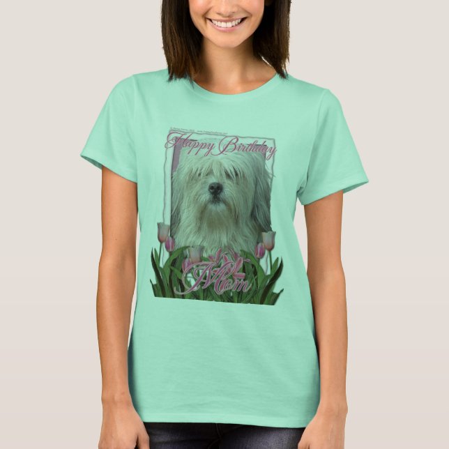 Happy Birthday Mama - Lowchen T-Shirt (Vorderseite)