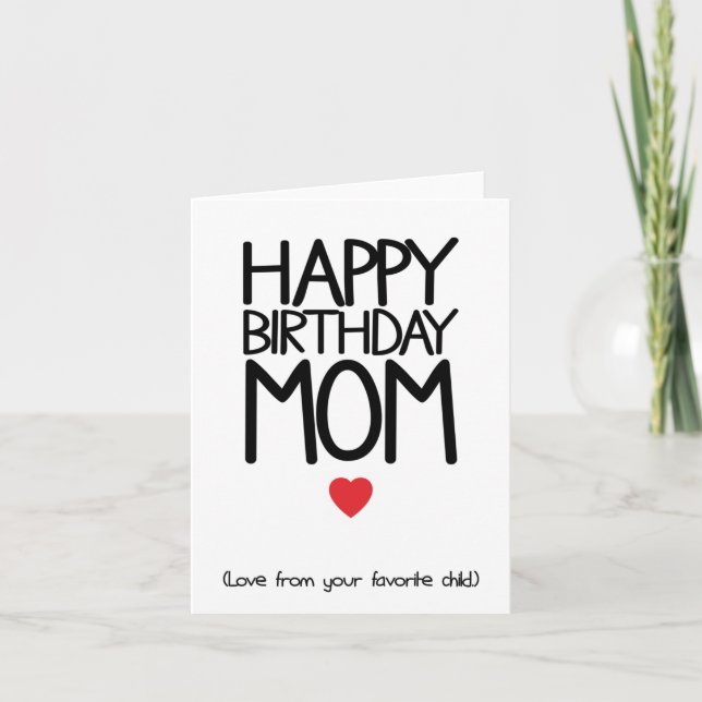 Happy Birthday Mama Note Card - Funny Birthday Car Karte (Vorderseite)