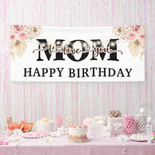 Happy Birthday Mama Party Banner