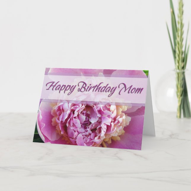 Happy Birthday Mama Peony Karte (Vorderseite)