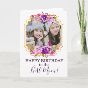 Happy Birthday Mama Personalisierte Fotokarte Karte