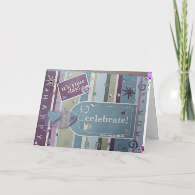 Happy Birthday Mama - Scrapbook Card Karte (Vorderseite)