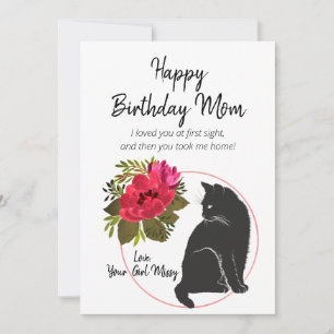 Happy Birthday Mama von Cat Floral Feiertagskarte