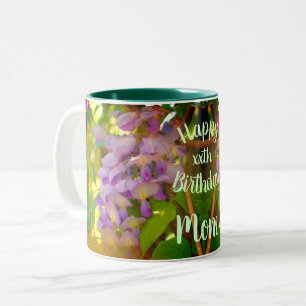 Happy Birthday Mama Wisteria Blume Zweifarbige Tasse