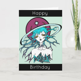 Happy Birthday Manga Raum originell Karte