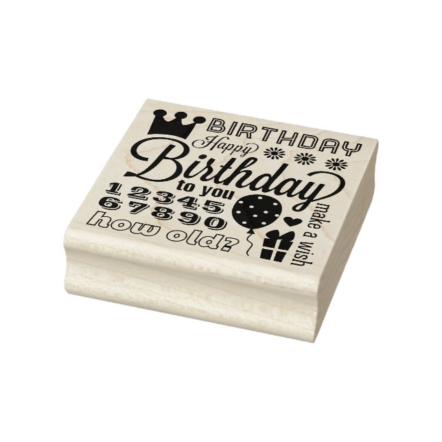 Happy Birthday Many Ways Rubber Art Briefmarke Gummistempel (Stempel)
