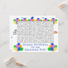 Happy Birthday Maze and Balloons Phantastisch Kid