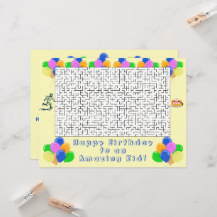 Happy Birthday Maze and Balloons Phantastische Kin