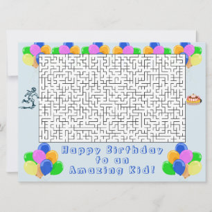 Happy Birthday Maze und Balloons Phantastisch Kid