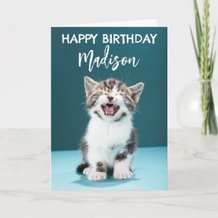 Happy Birthday Meaning Baby Kitten Karte