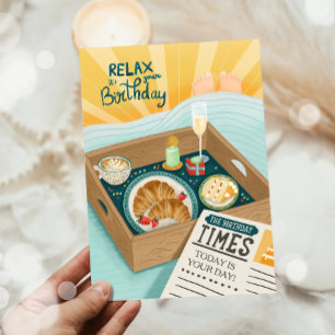 Happy Birthday Men Man Relax Cake Husband Vater Karte