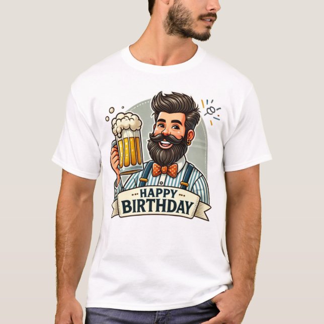 Happy Birthday Men's Basic T - Shirt (Vorderseite)