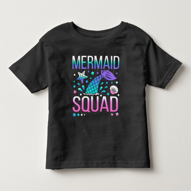 Happy Birthday Mermaid Squad-68296 Kleinkind T-shirt (Vorderseite)