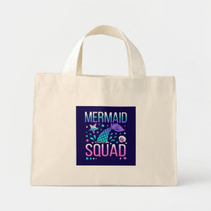Happy Birthday Mermaid Squad-68296 Mini Stoffbeutel