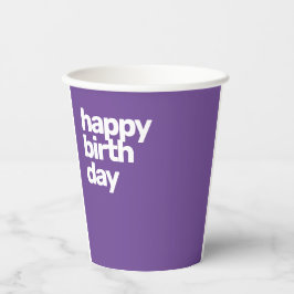 Happy Birthday minimale moderne Party Pappbecher