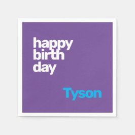 Happy Birthday minimale moderne Party Serviette