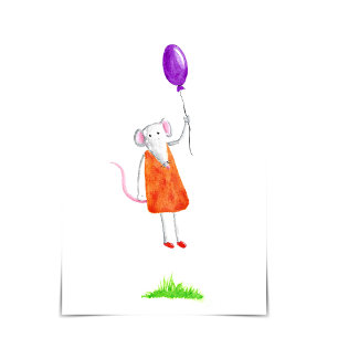 Happy Birthday Missy Mouse Holen einer Balloon Car Karte