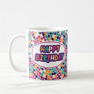 Happy Birthday mit benutzerdefinierten Text roten Kaffeetasse