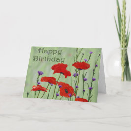 Happy Birthday mit Poppies Karte