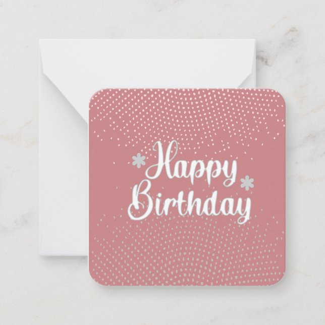 Happy Birthday Mitteilungskarte (Vorderseite)