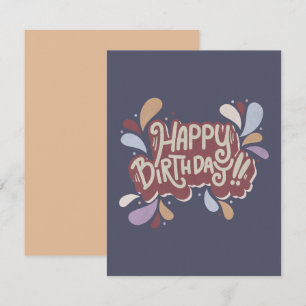 Happy Birthday Mitteilungskarte