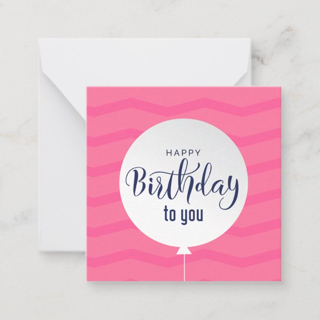 Happy Birthday Mitteilungskarte (Vorderseite)