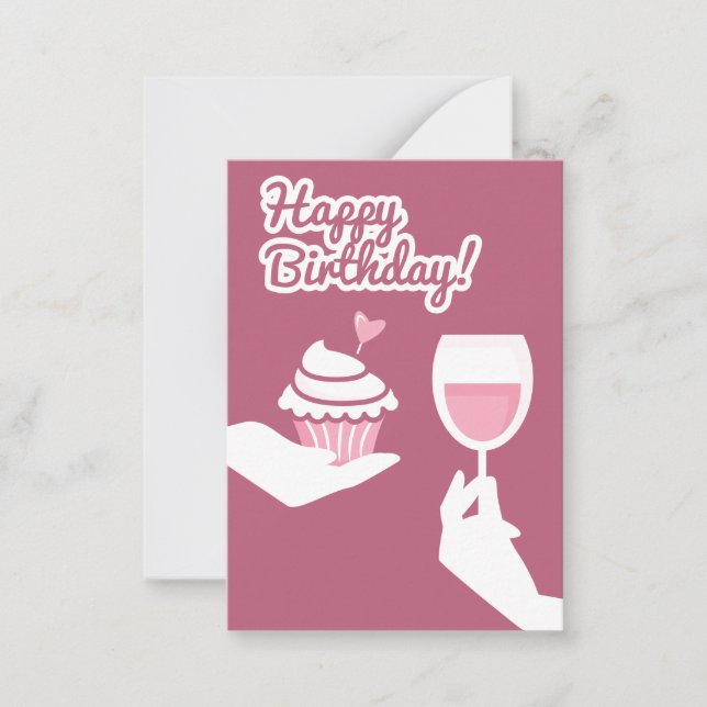 Happy Birthday Mitteilungskarte (Vorderseite)