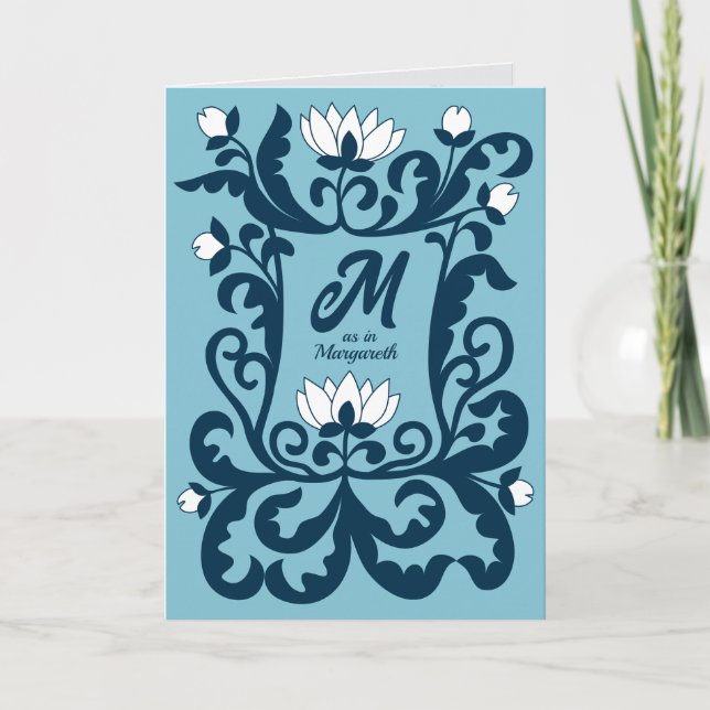 Happy Birthday mittelalterliche Blumenschreiben Ra Karte (Vorderseite)