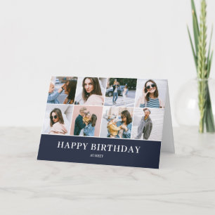 Happy Birthday Modern Foto Karte
