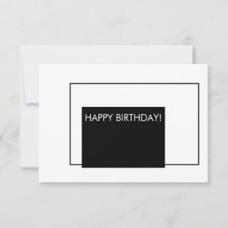 Happy Birthday Modern Luxury Elegante Custom RSVP Karte