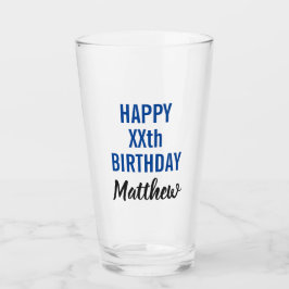 Happy Birthday Modern Typografy Beer Pint Glas