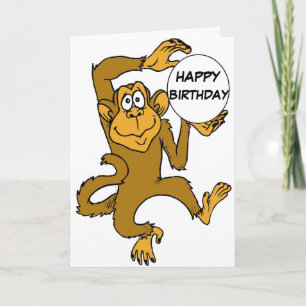 HAPPY BIRTHDAY MONKEY CARD KARTE