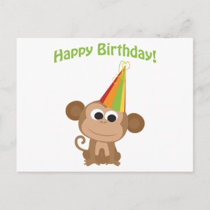 Happy Birthday Monkey Postkarte